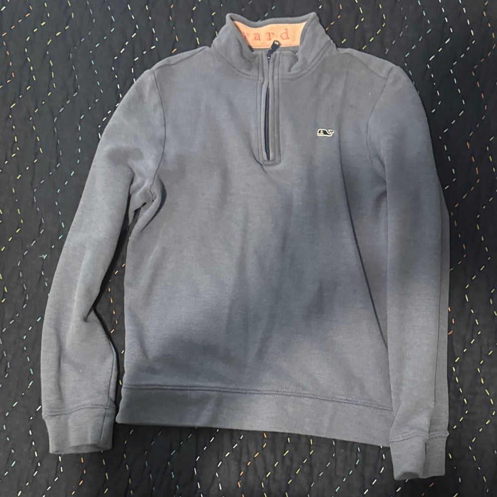 Vineyard Vines Boys Blue Saltwater Quarter-Zip